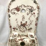 English porcelain wall fountain decorated with flowers and birds