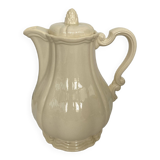 Plain ivory teapot Digoin Sarreguemines