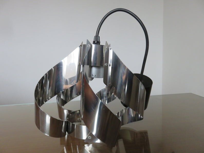 70s chrome metal hanging