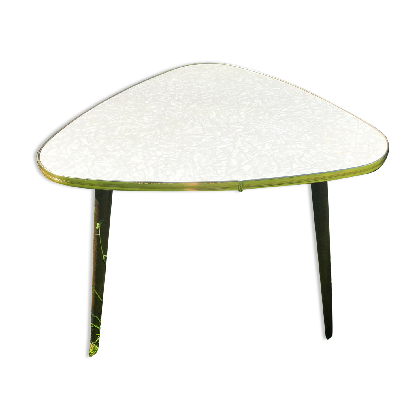 Tripod table end of sofa formica vintage 60s