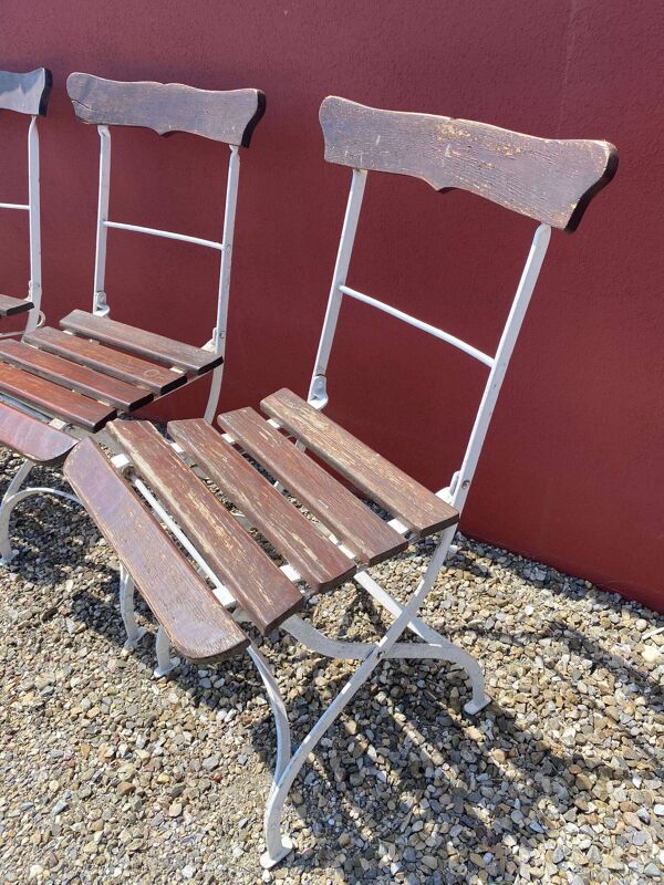 Lot de 4 chaises de jardin / bistrot