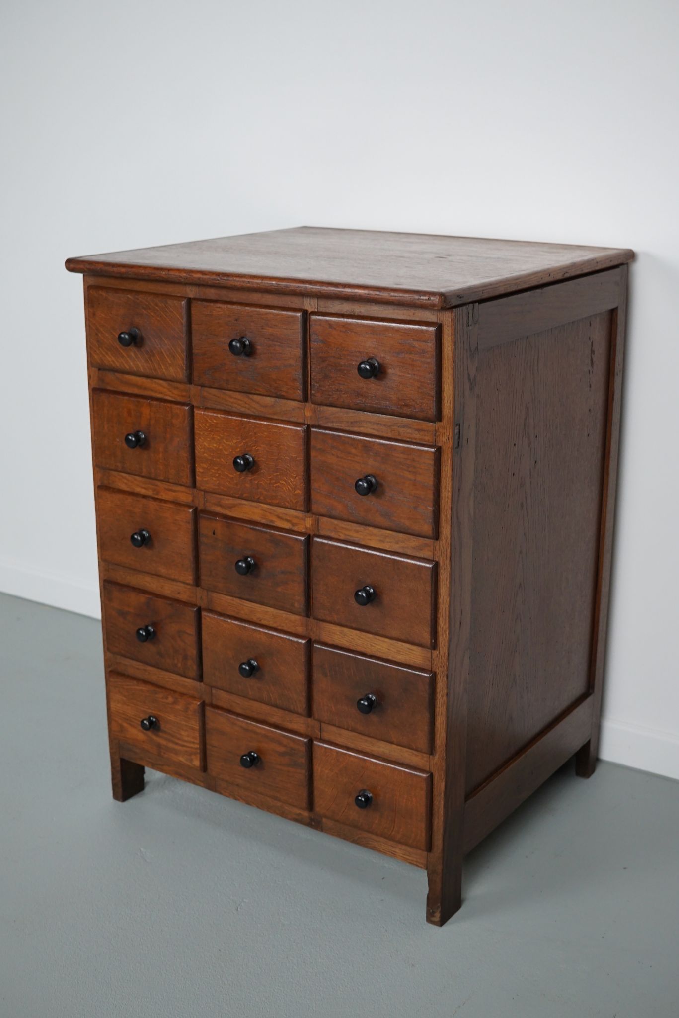Dutch Oak Apothecary / Barber Cabinet, Early 20th Century