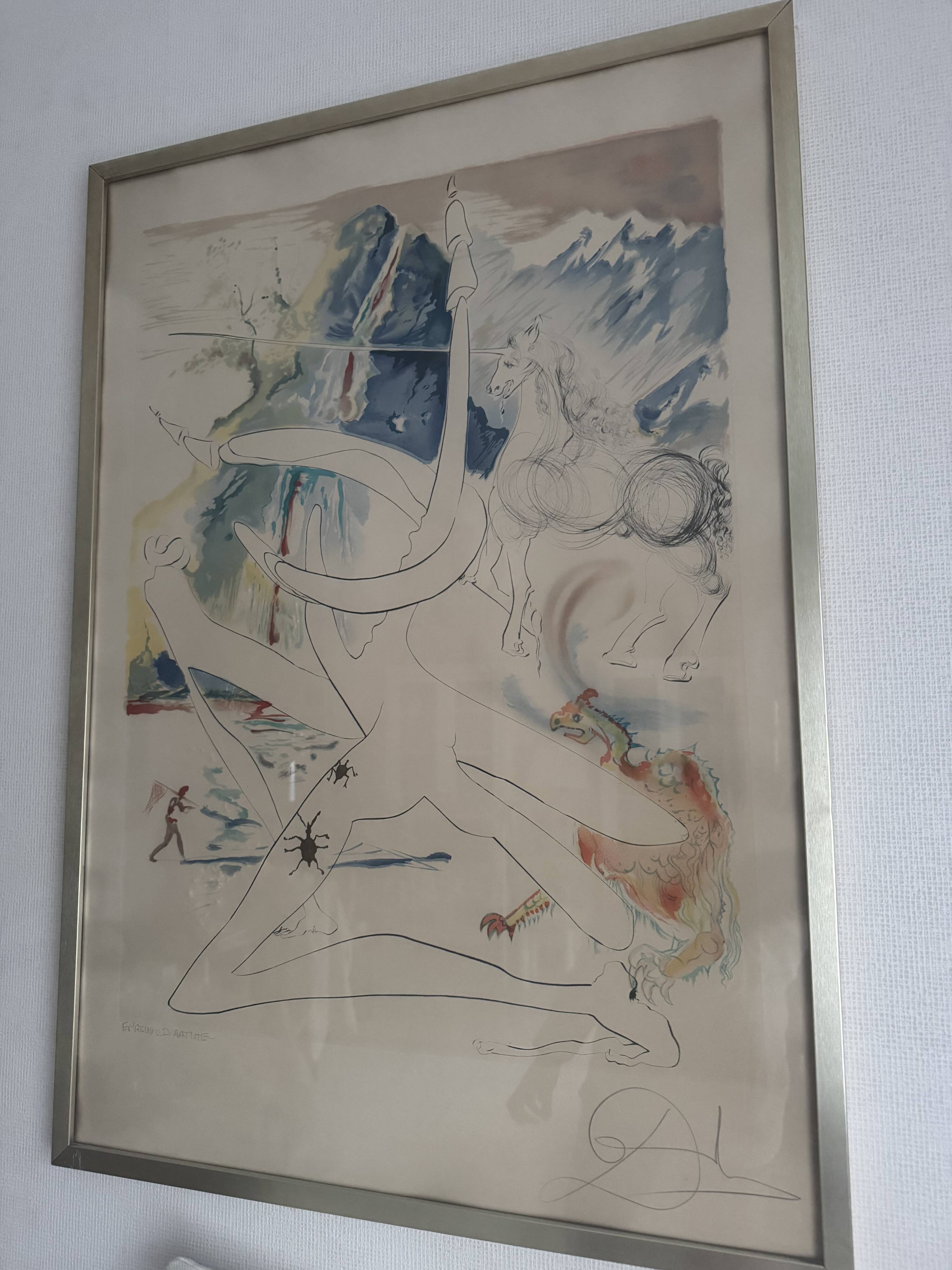 Tableau Dali lithographie signée