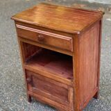 Art Deco bedside table in solid wood 1960