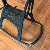 Rocking horse in rattan and bamboo