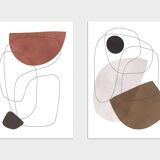 2 abstract art prints