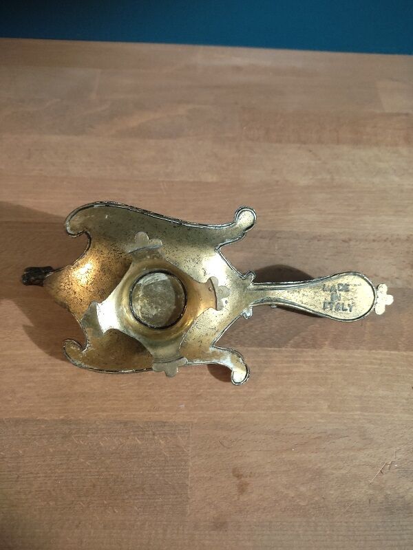 Candle holder bird Peacock wings brass bronze gilded Dpc 0123110