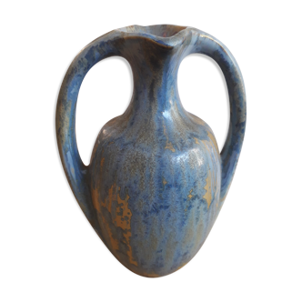 Vase Art Nouveau en céramique & grès flammé Pierrefonds