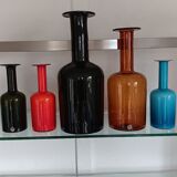 Set of 5 gulvase by otto brauer for holmegaard - denmark