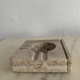 Square ashtray rough stone