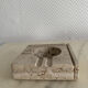 Square ashtray rough stone
