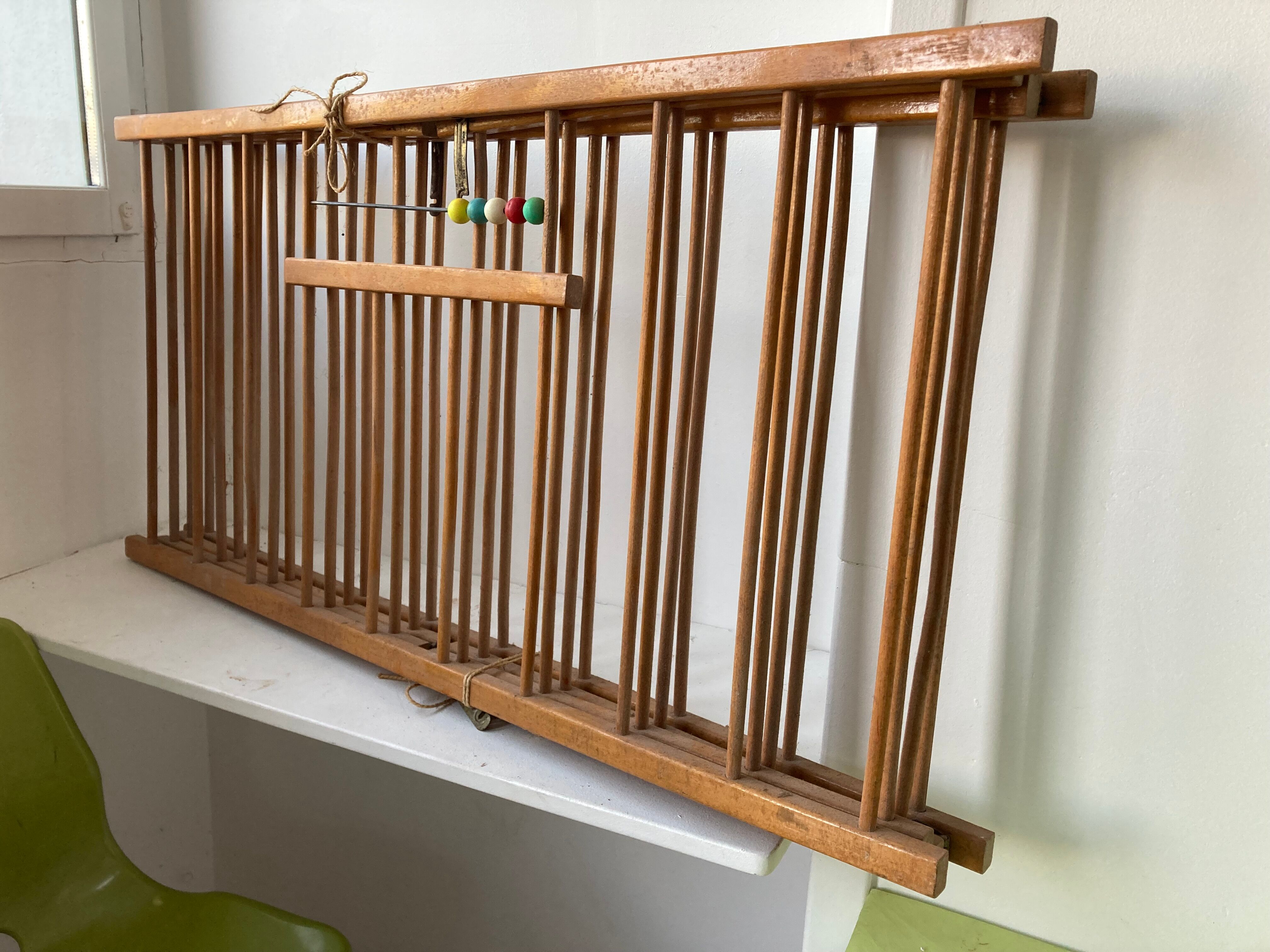 Parc enfant pliable en bois années 60/70