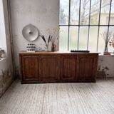 XL oak workshop sideboard with sliding doors from 1900