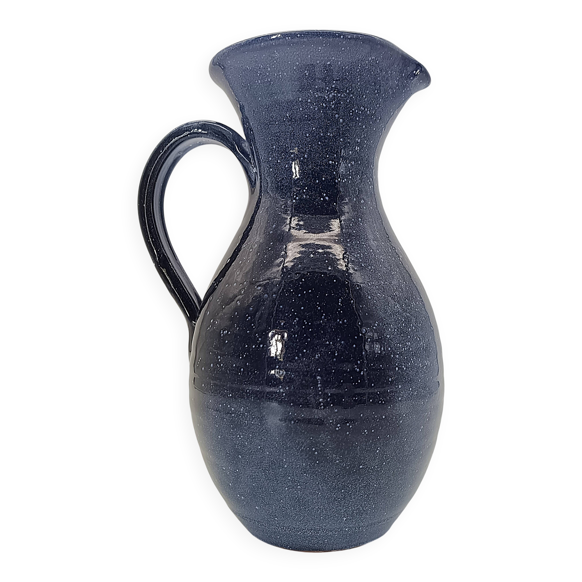Grand pichet en terre cuite émaillée – Atelier Les Cyclades (Anduze)