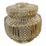 Globe verre travaillé ambré (Années 50)