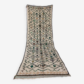 Handmade Moroccan Berber rug 376 X 133 CM