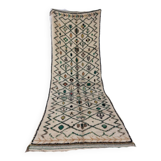 Tapis berbère marocain artisanal fait main 376 X 133 CM