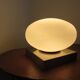 Lampe métal chromé et opaline années 80 90