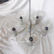 5-branched chandelier by Sciolari, Italy, space age, 1970