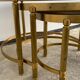 Three round brass tables 1970
