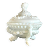 Vintage opaline glass candy dish