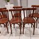 Suite de 6 chaises de Bistrot vintage années 1950