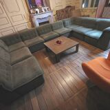 Rolf Benz XXL modular sofa 9 velvet modules
