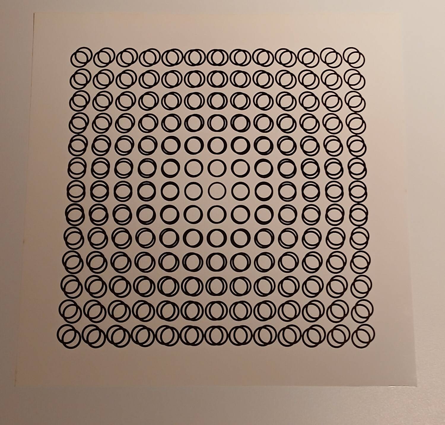 Vasarely silkscreen print - "Deep Kinetics" - 3D Illusion & Black and White