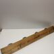 Former farm coat rack - 4 metal patères - wood support - 50s