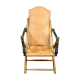 Antique safari campaign lounge folding chair, Spain 19th century