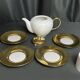 Tableware coffee and tea service 5 pieces Geneviève Lethu 20th century