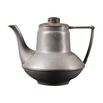 20th Century, Stylish Vintage Pewter Teapot