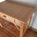Vintage rattan desk