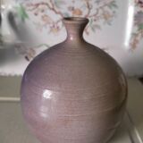 Enamelled stoneware ball vase
