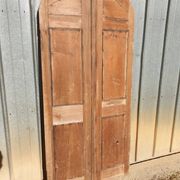 Arched (rounded) Pine Door with Two Leaves - Late 19th Century