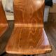 Paire de chaises vintage bois et métal pour bureau d'écolier