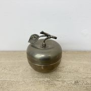 Vintage apple shaped trinket box , 1970s