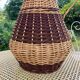 Large jug, two-tone woven wicker jar h 61 cm