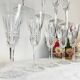 9 cut crystal flutes French