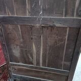 Cabinet bonnetière in solid oak and partial veneer