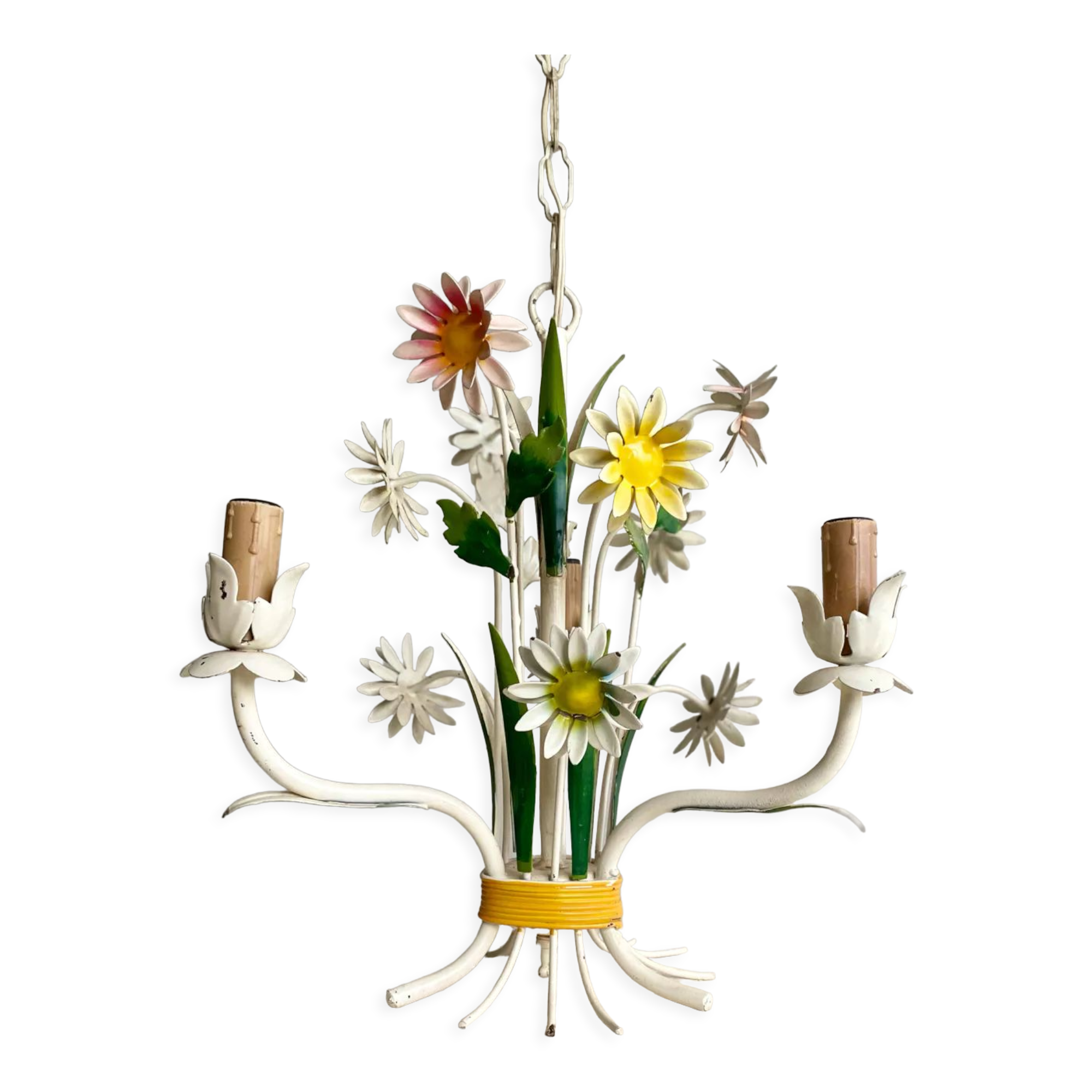 Daisy chandelier in sheet metal