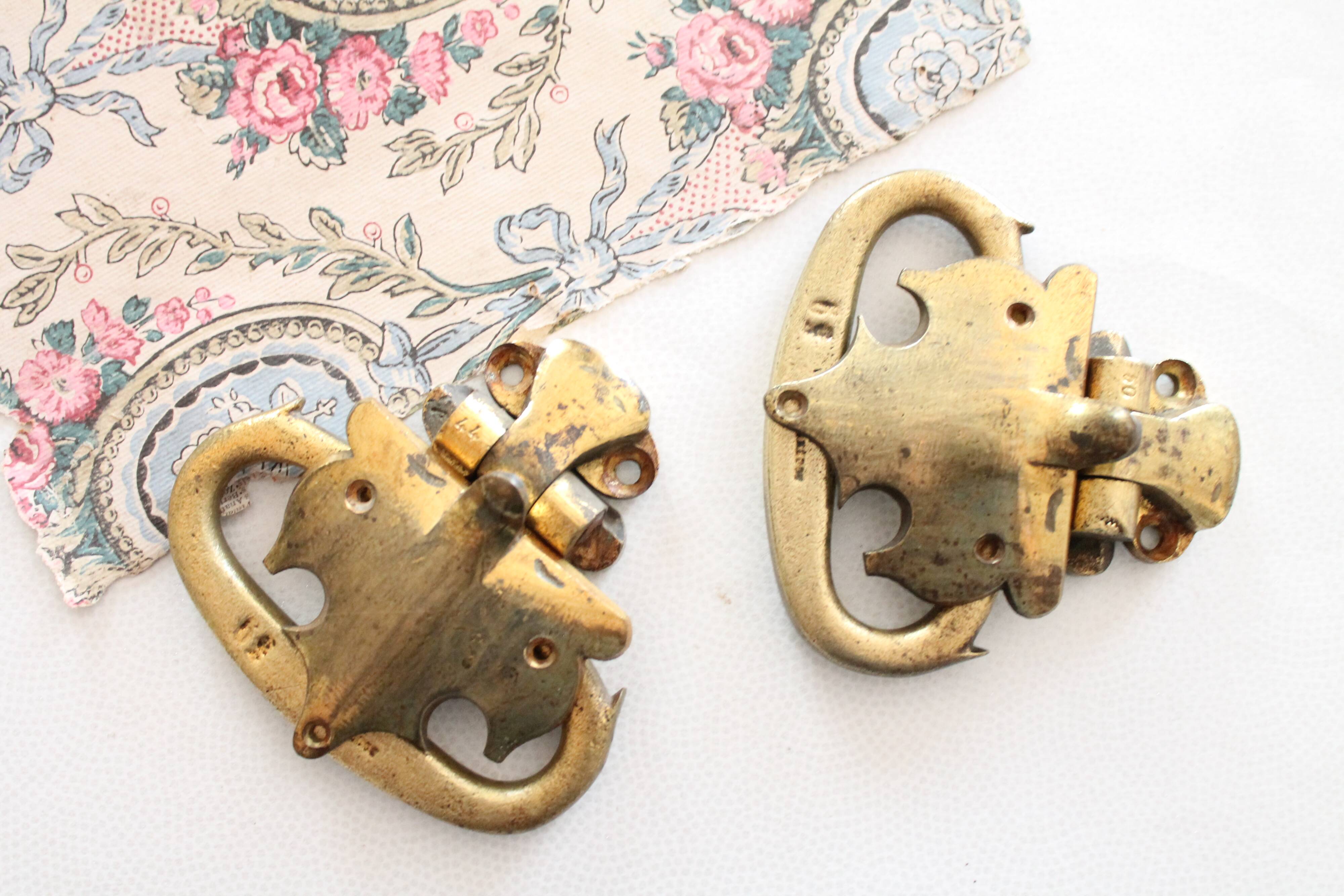 Large antique piano handles, old bronze, hardware.