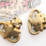 Large antique piano handles, old bronze, hardware.