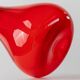 Vintage red Murano glass vase - Italy 1970s