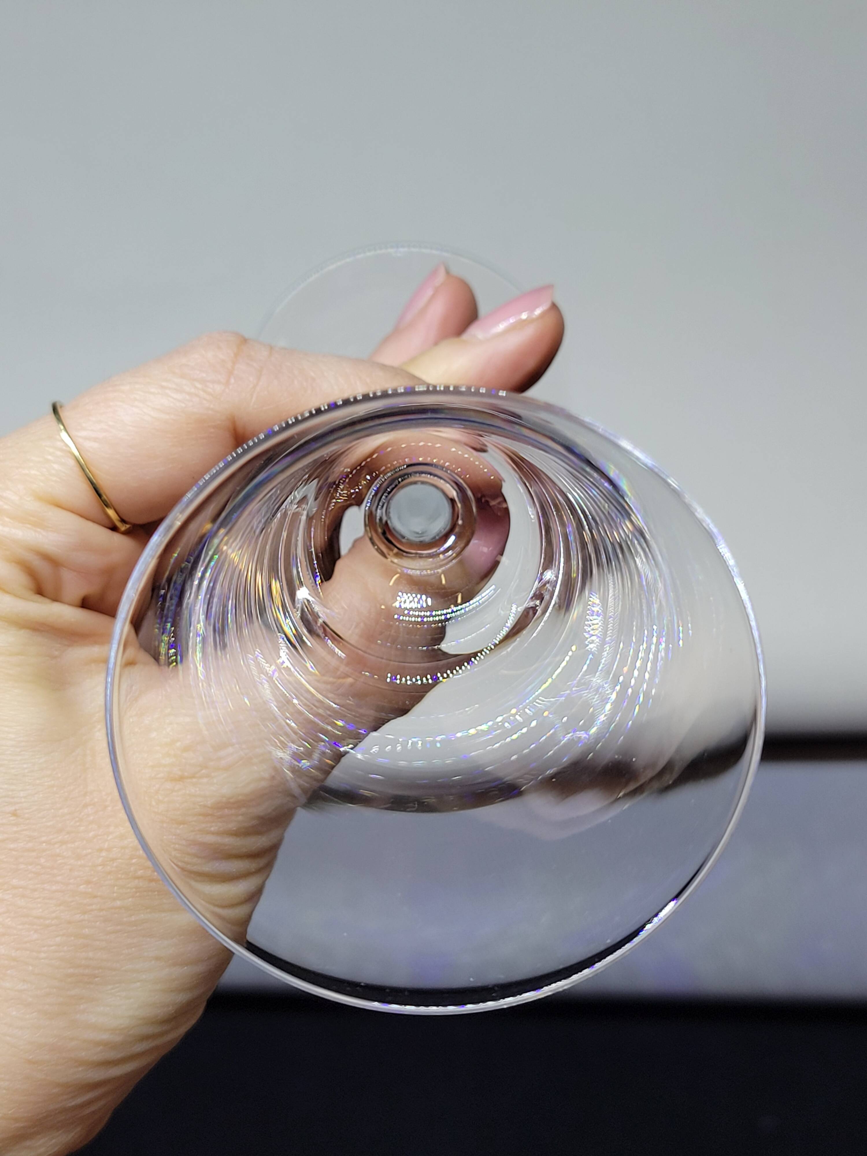 8 Fine Crystal Stemmed Glasses for Port or Liqueur - Baccarat? / Saint Louis