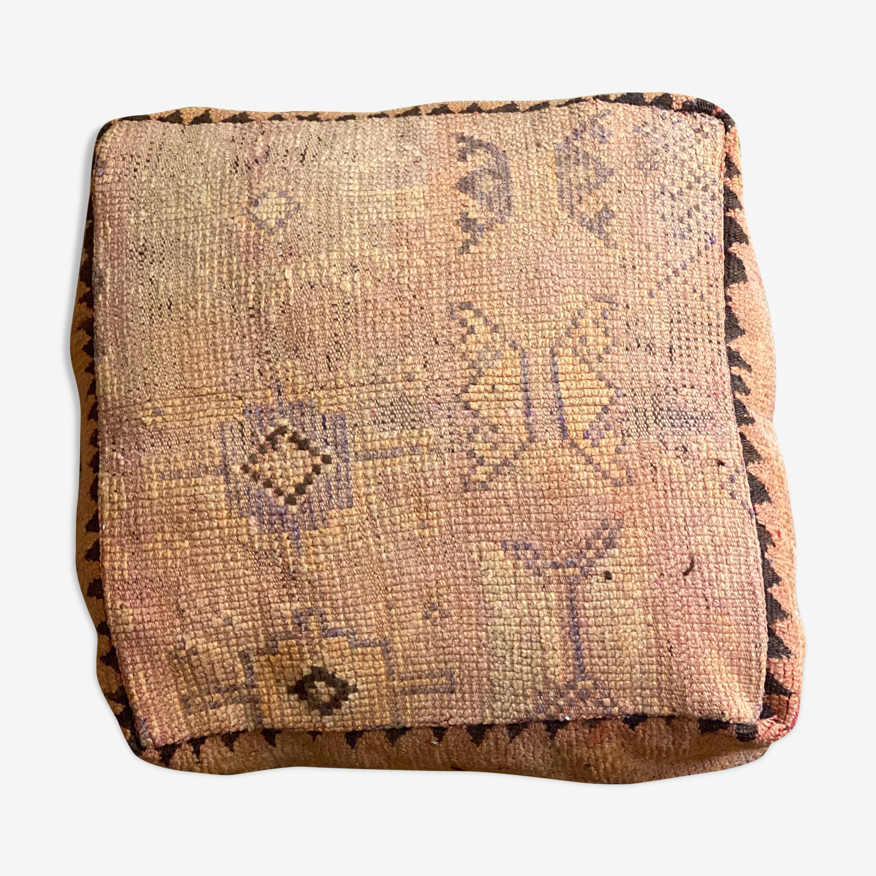 Pouf coussin de sol kilim berbère marocain vintage ancien | Selency