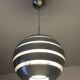 Brushed aluminum ball pendant light