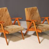 Pair of Czechoslovak armchairs, 1960's