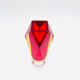 Vase Flavio Poli pour Seguso - Sommerso - Murano rouge et jaune