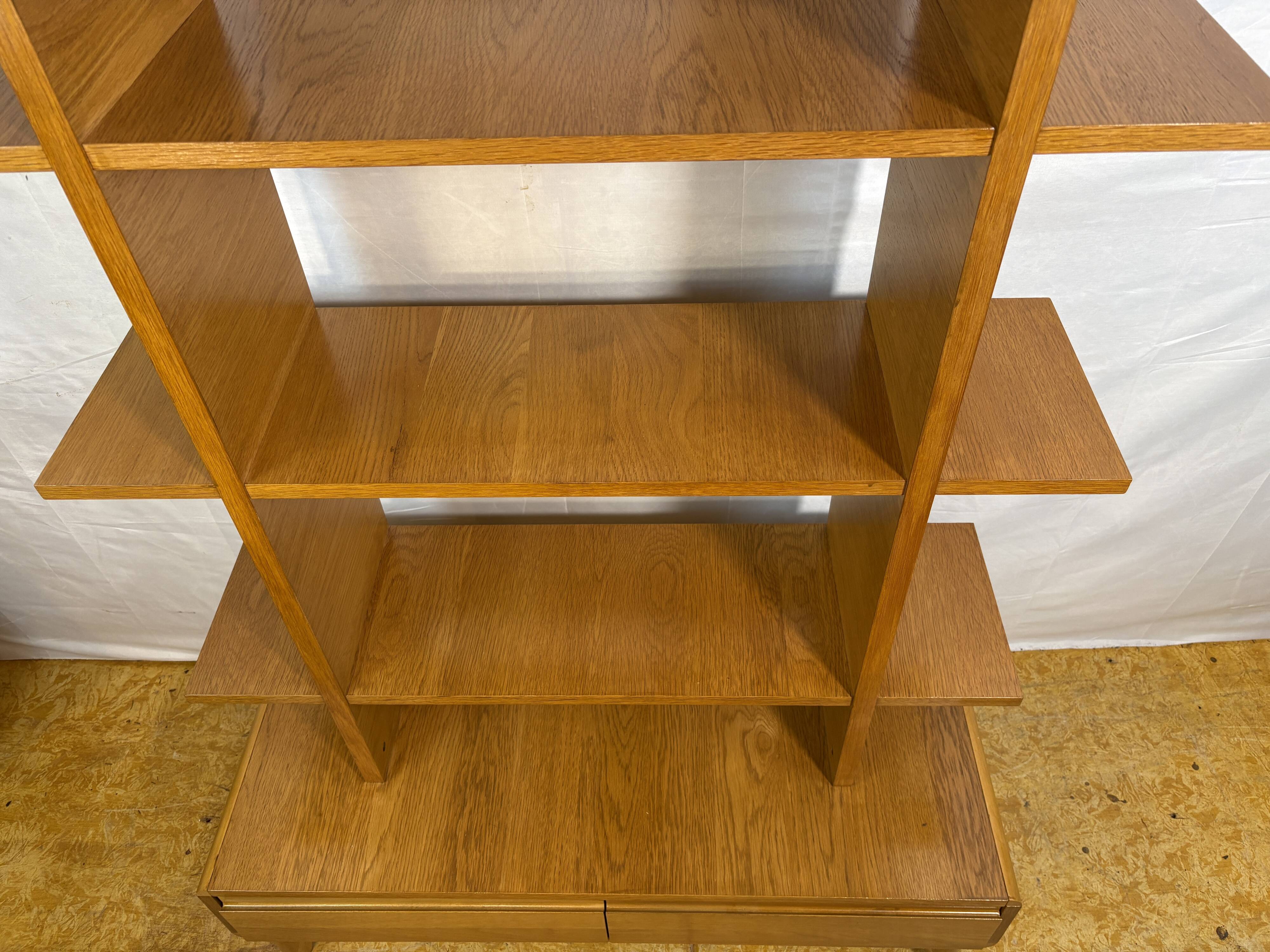 Unité de rangement en teck de style mid-century modern / Paravent d'inspiration scandinave